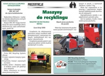 Maszyny do recyklingu katalizatorów, kabli, puszek